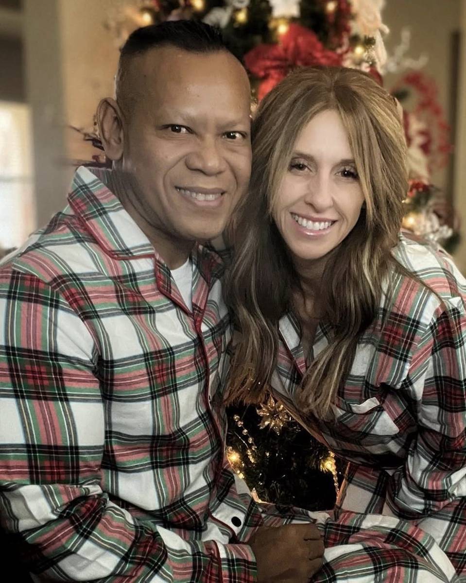 Jill and Kris Dim at Christmas