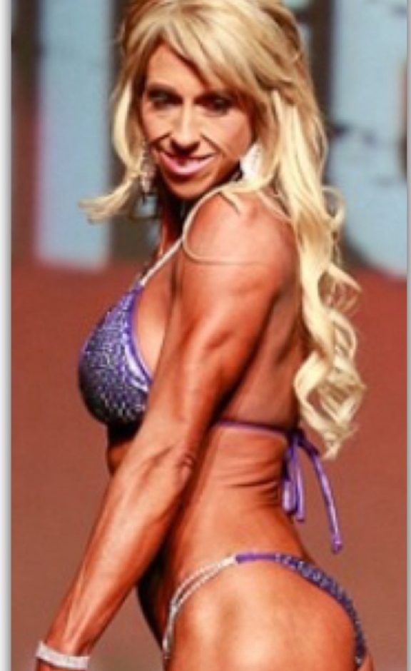 Jill on the competition stage